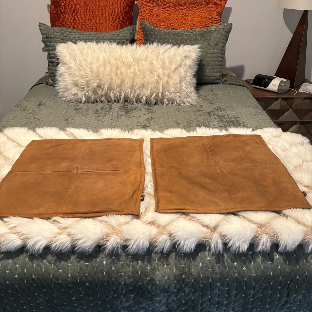 Leather Lovers (Set of 2) 18” x 18” Pillow Covers - Picture 8 of 10